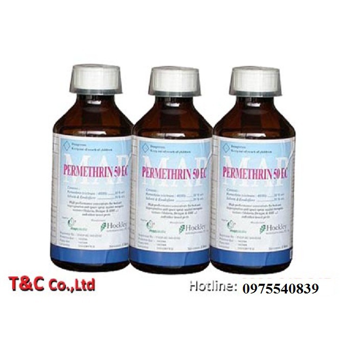 (Hàng thật 100%) Thuốc diệt muỗi PERMETHRIN 50EC nhập khẩu ANH QUỐC 1000ml