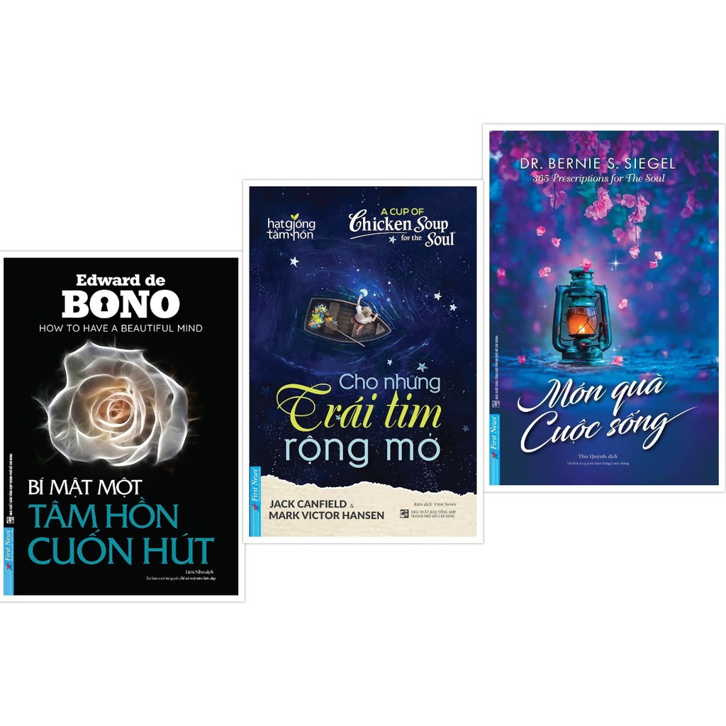 Sách - Combo Bí Mật Một Tâm Hồn Cuốn Hút + Cho Những Trái Tim Rộng Mở + Món Quà Cuộc Sống - First News