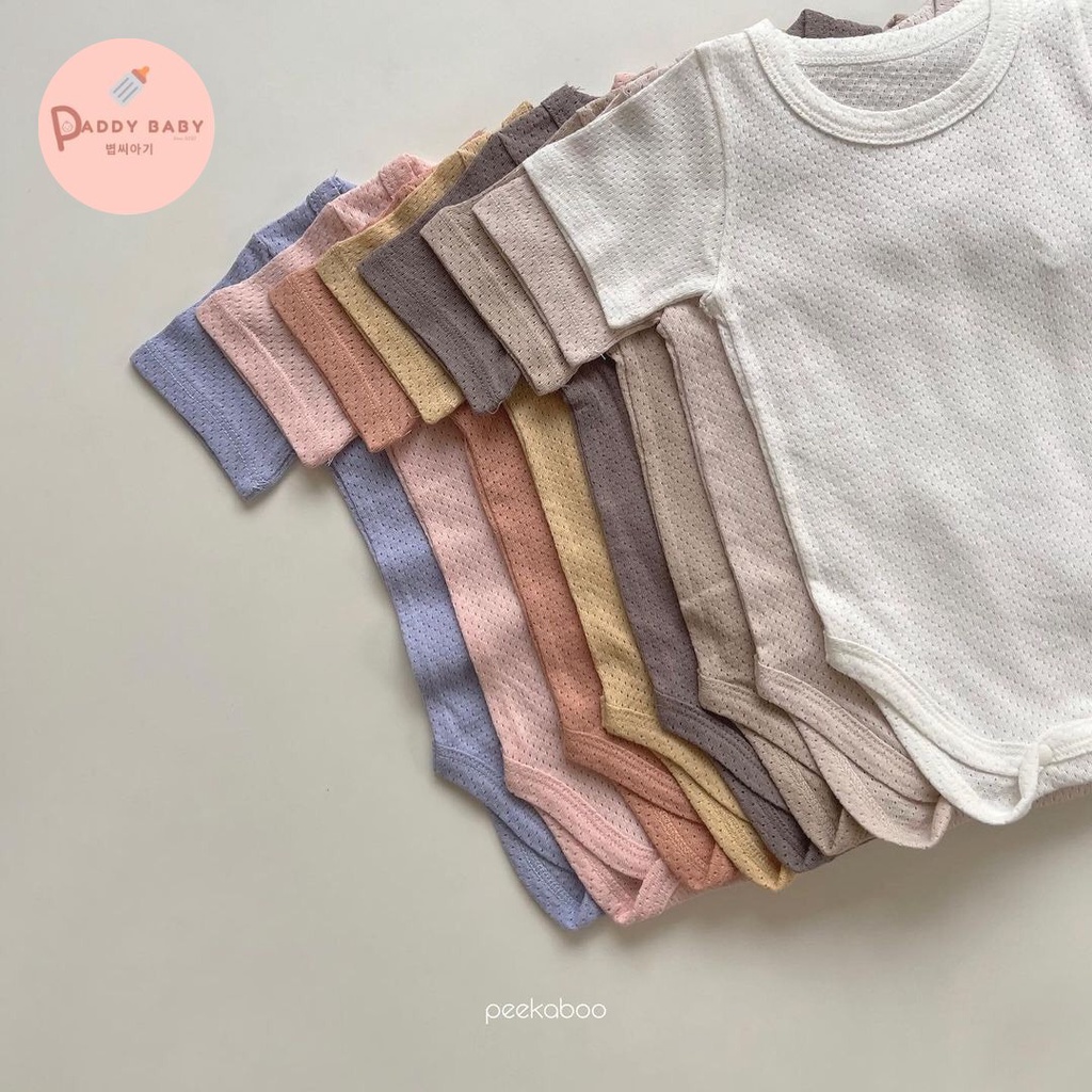 Bộ suit/cộc có tay Pong Pong Peekaboo chính hãng nội địa Hàn cho bé