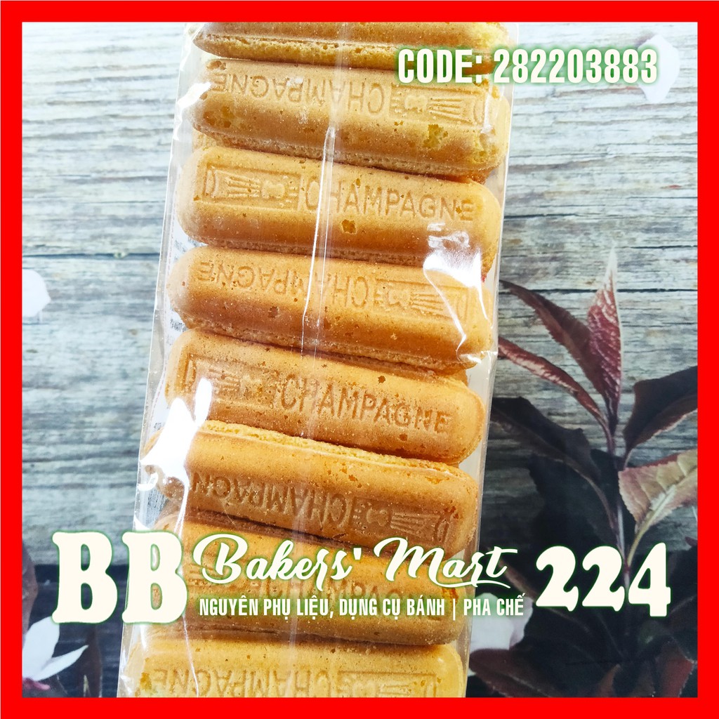 Bánh Sâm Banh Champagne (Lady Fingers) hiệu TOÀN KÝ loại không phủ đường - Bịch 500gr
