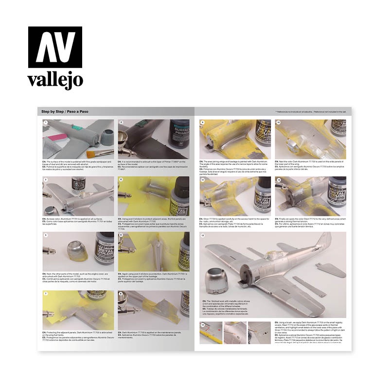 Sơn nước VALLEJO Acrylic Metal color Waterborne Metal Spray Paint Set 32ml