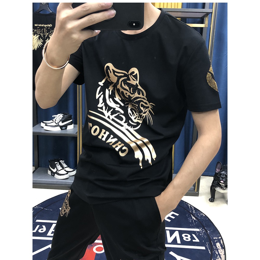 Bộ đồ thể thao nam, Bộ Mặc Nhà Thể Thao Nam Mùa Hè chất liệu thun lạnh cao cấp mềm mịn thoáng mát hình hổ cực chất | BigBuy360 - bigbuy360.vn