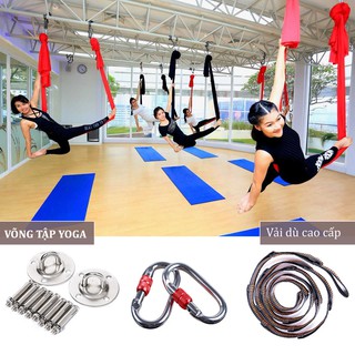 Võng Lụa Yoga Đơn Sắc Siêu Mượt, Chịu Lực Cao, Co Giãn Tốt