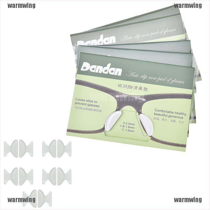 Bộ 5 Cặp Đệm Mũi silicone 1.8mm Chống Trượt Cho Mắt Kính