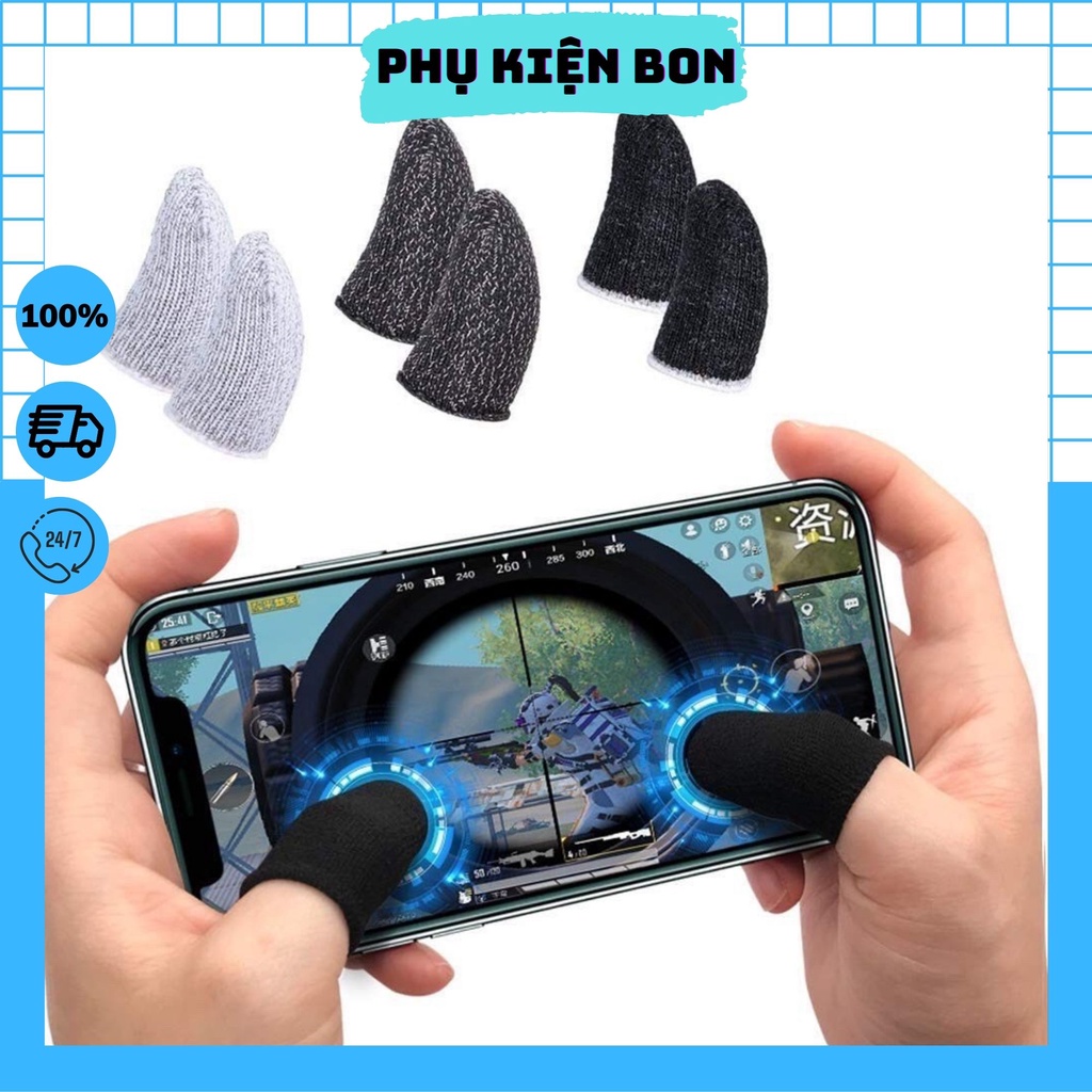 Găng Tay Chơi Game Chống Mồ Hôi - Tăng Độ Nhạy Cảm Ứng - Co Giãn Tốt Hỗ Trợ Chơi Game PUBG, Liên quân...