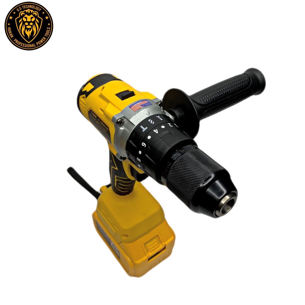 Máy khoan pin HUKAN X7PRO không chổi than siêu khỏe 3 chức năng hàng cao cấp
