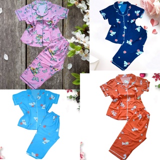 Đồ bộ nữ bộ lụa ngủ pijama mặc nhà quần lửng dễ thương