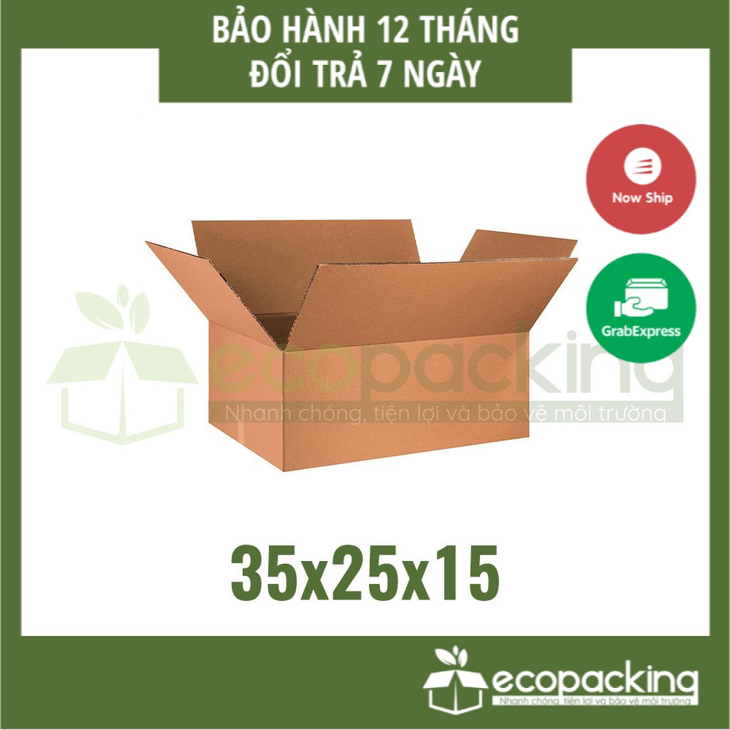 [XẢ KHO] Combo 25 thùng giấy carton size 35x25x15 cm để đóng gói giao hàng
