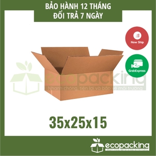 [XẢ KHO] Combo 20 thùng hộp carton 35x25x15 cm để đóng gói giao hàng