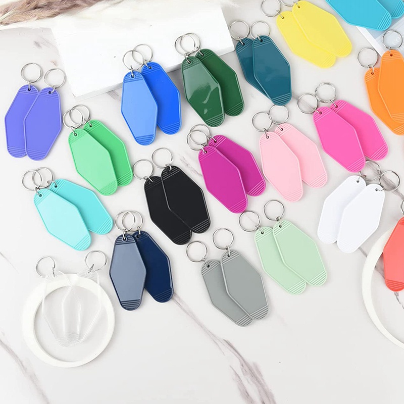 Set 40 Móc Khóa 20 Màu Trơn Truyền Nhiệt DIY