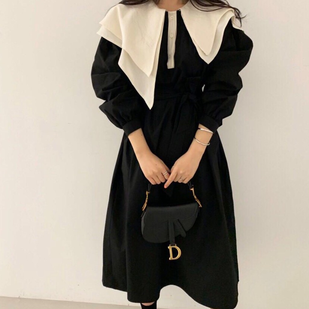 Đầm Dài Thắt Eo Phong Cách Ulzzang Mẫu Mới Nhất