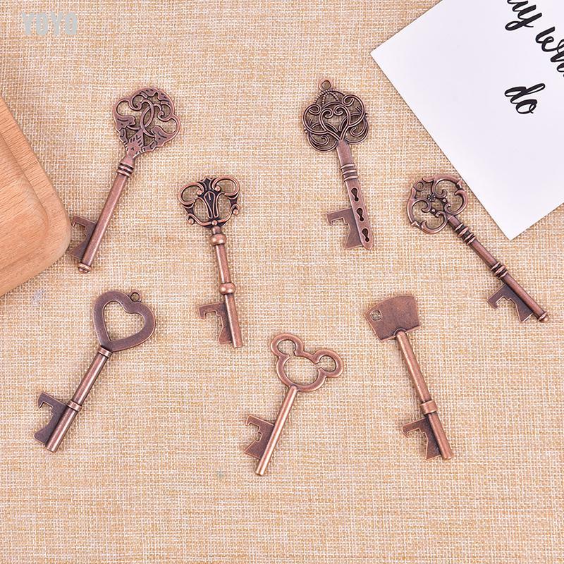 Móc khóa dụng cụ mở nắp chai thiết kế hình chìa khóa sáng tạo tiện lợi
