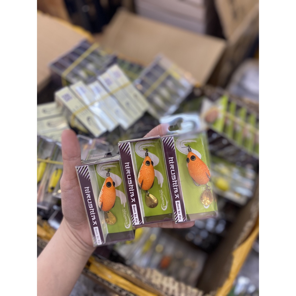 Mồi Câu Lure Cá Lóc Nhái hơi  Hirushima mini nhạy cá lóc Egg frog tiny