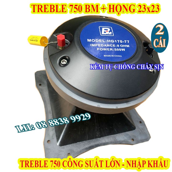 CẶP CỦ KÈN SÂN KHẤU BM 750 CHÍNH HÃNG NHẬP KHẨU TỪ 170 COIL 75 + HỌNG 23X23 KÈM TỤ - GIÁ 2 LOA