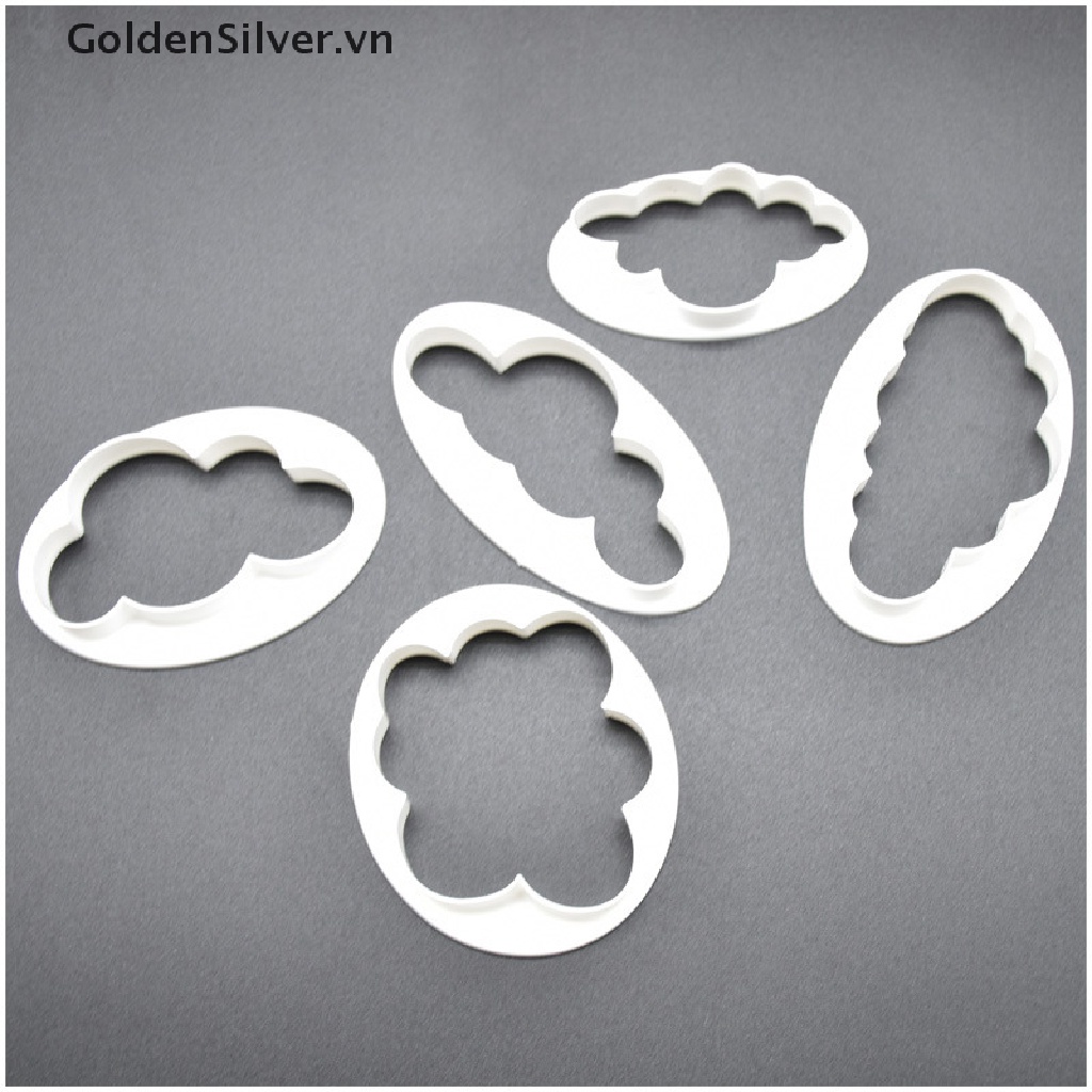 Bộ 5 Khuôn Cắt Bánh Quy Hình Đám Mây 3D