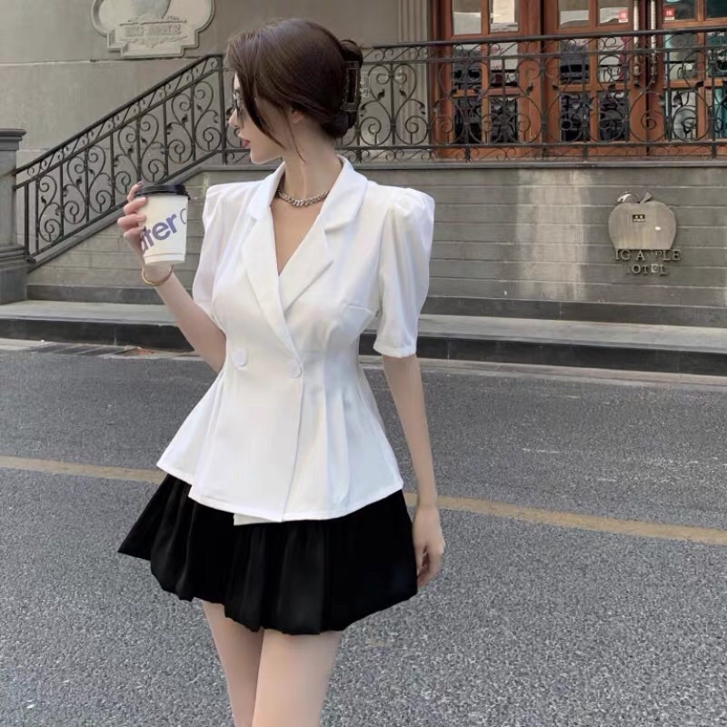 sét áo vest nữ kèm chân váy ngắn hàng quảng châu  SIÊU hót 2021