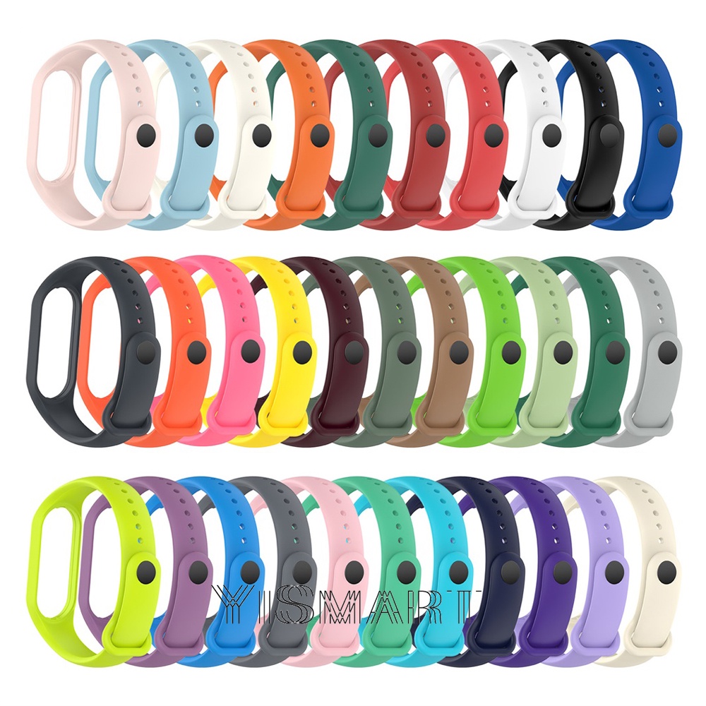 Dây Đeo Thể Thao Bằng Silicone Cho Xiaomi Mi Band 7 Miband 7 6 5 NFC Smart Band 7