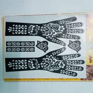 Set Khuôn mẫu vẽ henna tay