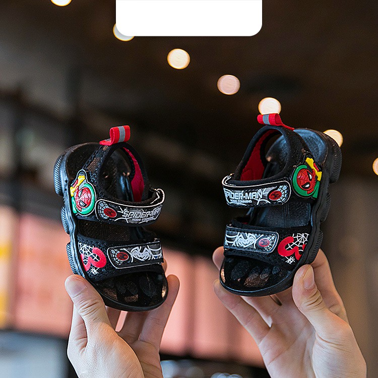Giày sandal cho bé hình Spiderman đế mềm chống trượt Minchu Kids SD02