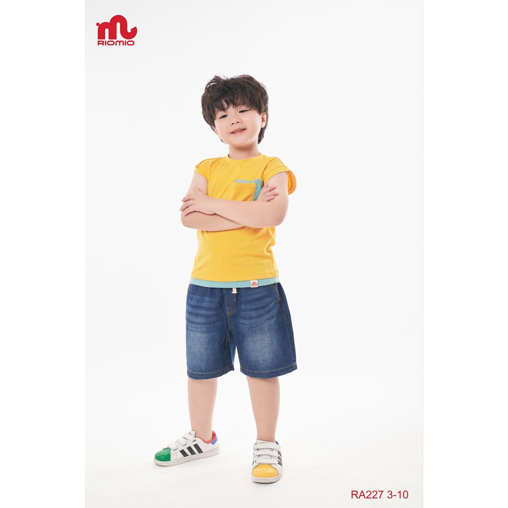 Áo thun bé trai sát nách 3-11 tuổi (15-40kg) RIOMIO cotton 4 chiều thoáng mát, thấm hút phong cách Hàn Quốc - RA227