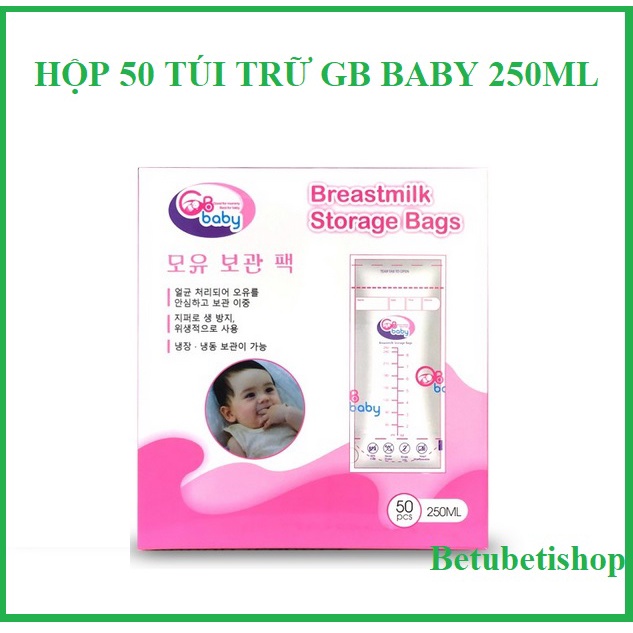 (GIÁ TỐT) 10 hộp túi trữ sữa GB Baby (50 túi/ hộp)