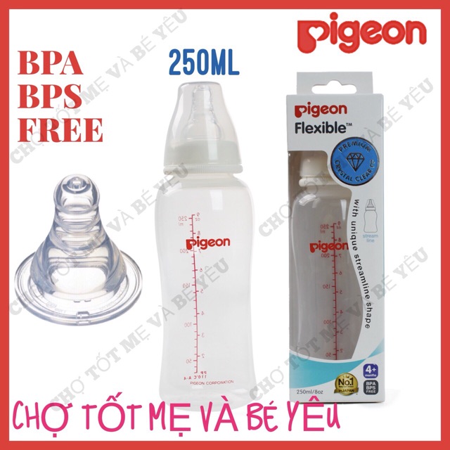 VỈ 2 NÚM VÚ PIGEON SIÊU MỀM CỔ HẸP ĐỦ SIZE S,M,L,Y