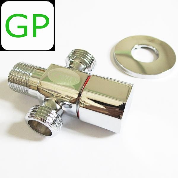 Van T chia giảm áp và khóa 2 đường nước, kết nối bàn cầu, vòi xịt vào đường cấp nước new, SANITARY WARE
