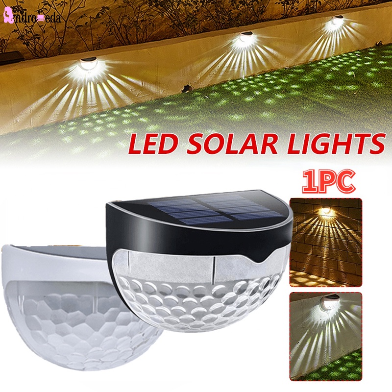 Đèn Led 6 Bóng Năng Lượng Mặt Trời Hình Bán Nguyệt Chống Thấm Nước Trang Trí Hàng Rào Và Ngoài Trời