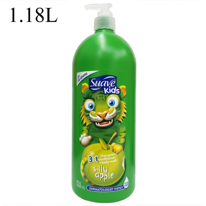 Sữa tắm gội Suave Kids 3in1 của thương hiệu Unilever dành cho bé từ 1 tuổi của Mỹ🇱🇷 (1.18L/ chai)