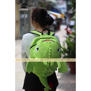 [ XẢ KHO]  CAM KẾT HÀNG CHẤT LƯỢNG Balo Con Rồng Màu Xanh Lá Mùa hè cho bạn, vải nhung, loại lớn CAO CẤP