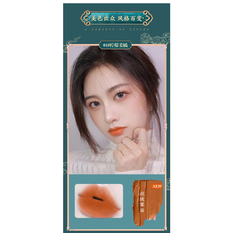 [Hàng mới về] Son Kem Lì Mịn Mượt Như Nhung Không Dễ Phai Màu Phong Cách Trung Hoa | BigBuy360 - bigbuy360.vn