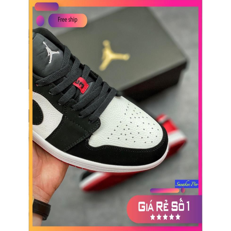 (FULL BOX + QUÀ TẶNG) Giày thể thao AIR Jordan 1 Low Black Toe cổ thấp siêu đẹp dành cho nam và nữ | BigBuy360 - bigbuy360.vn