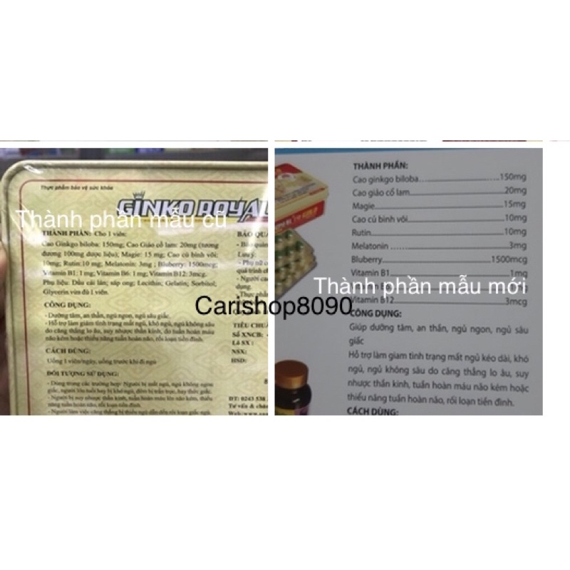 Ginko royal 150 gold-tăng cường lưu thông máu và dưỡng chất cho não
