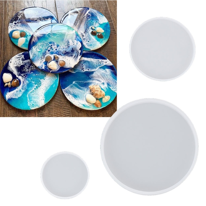 Bộ 3 Khuôn Silicone Hình Tròn Làm Trang Sức DIY