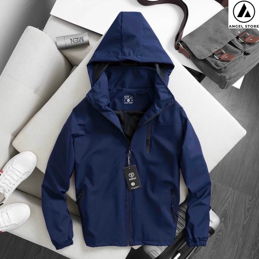 Áo khoác gió nam nữ 2 lớp chống nước chống gió cao cấp, áo gió nam nữ ANGEL STORE chất liệu gió tráng bạc ngăn tia UV
