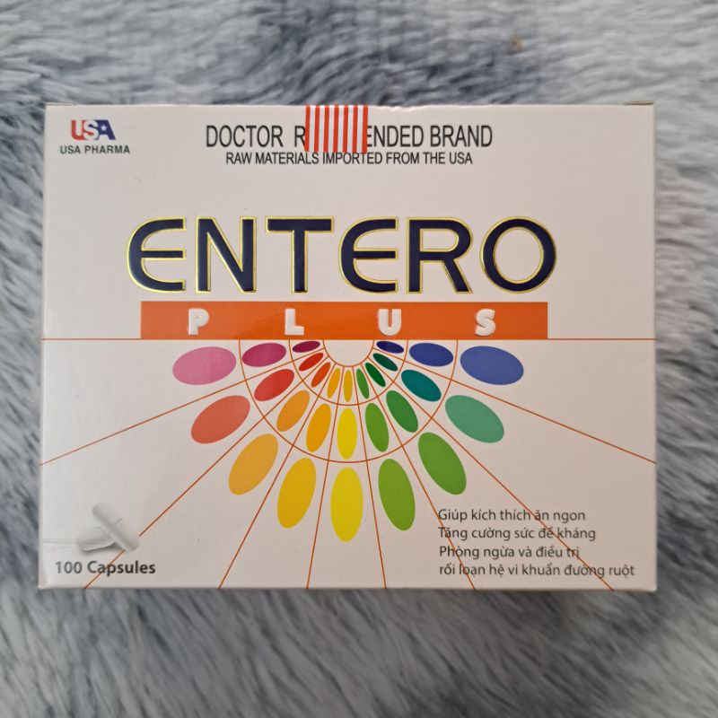 Men tiêu hóa dạng viên - Men vi sinh ENTERO PLUS - Hộp 100 viên - Tăng cường tiêu hoá giảm rối loạn tiêu hoá