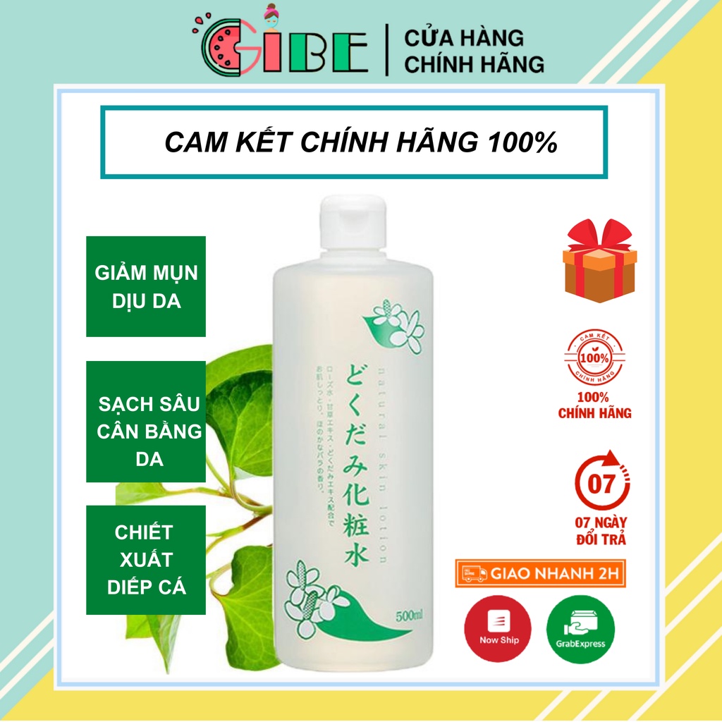 Nước hoa hồng lotion toner diếp cá Dokudami ngăn ngừa mụn 500ml - GIBE STORE