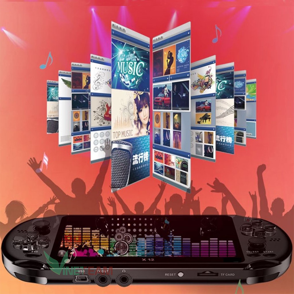 Máy Chơi Game Cầm Tay x7/ X12 / X50 / X60 5.1 Tích Hợp 64bit có sẵn 2000 trò chơi - Bộ nhớ trong 8gb