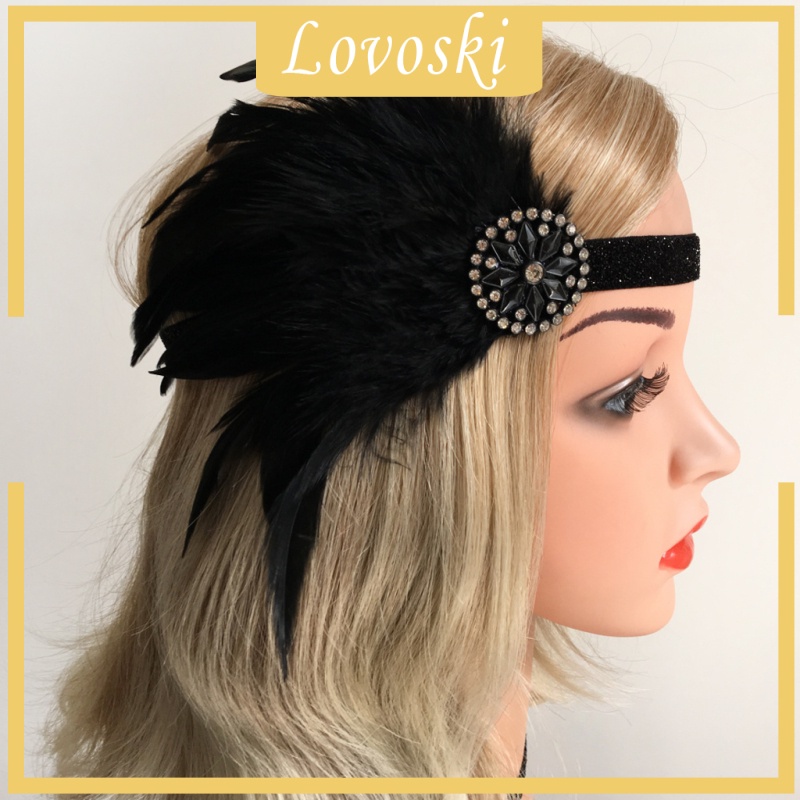 Băng Đô Lông Vũ Đính Đá Phong Cách Thập Niên 1920