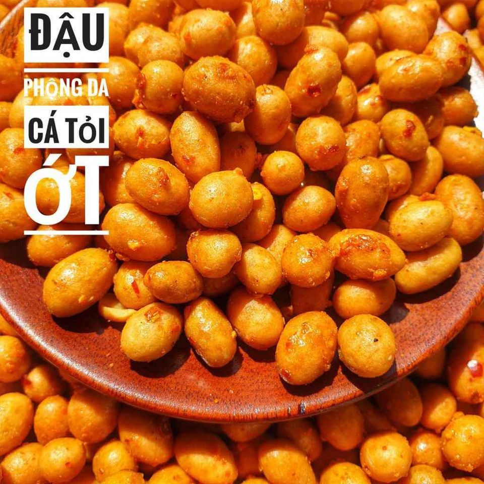 500GR Đậu phộng da cá sấy giòn vị tỏi ớt loại ngon