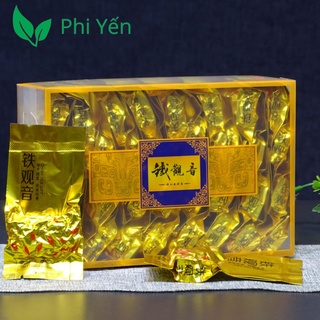 Trà Thiết Quan Âm An Khê hộp vàng loại phổ thông gói nhỏ hút chân không loại mới ngon 250g PTAHN103