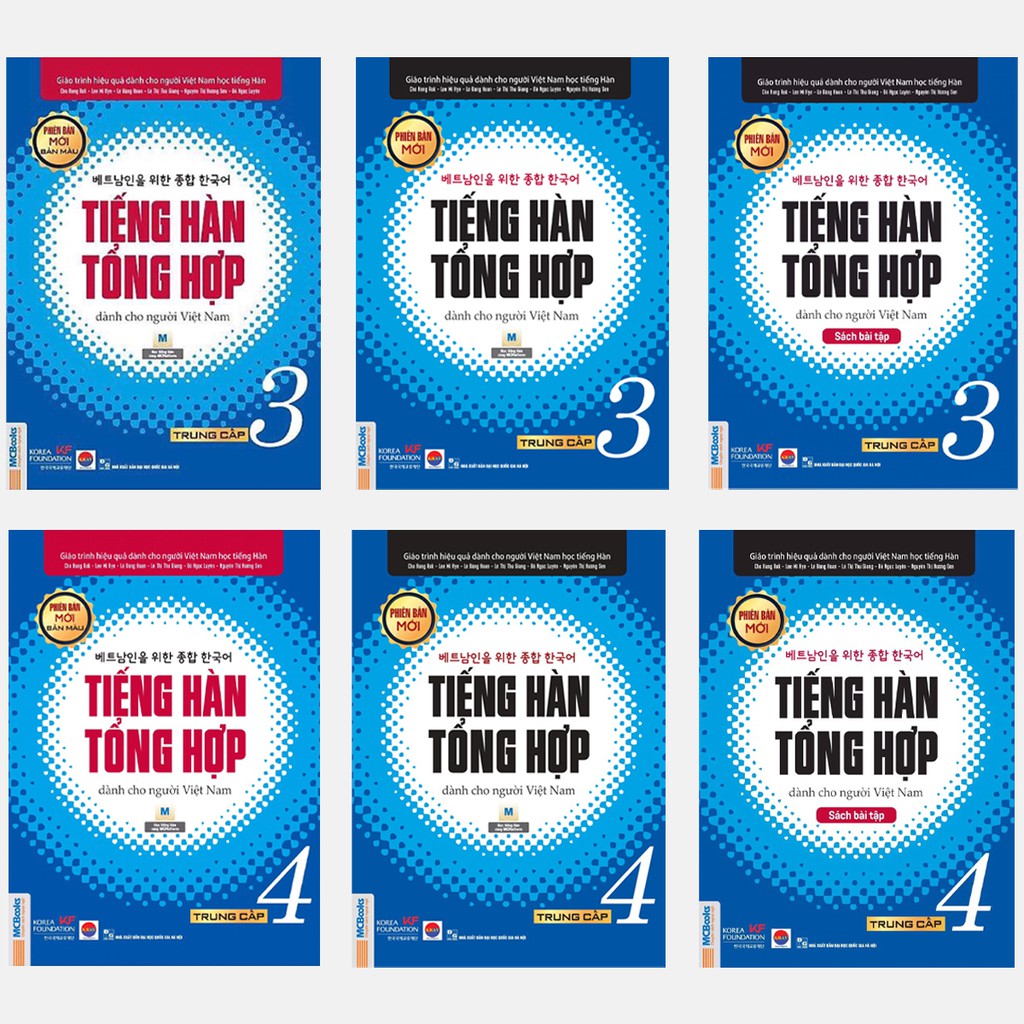 Sách - Tiếng Hàn Tổng Hợp Dành Cho Người Việt Nam - Trung Cấp 3 và 4 Phiên Bản Mới (3 quyển lẻ tùy chọn) + Sách Bài Tập