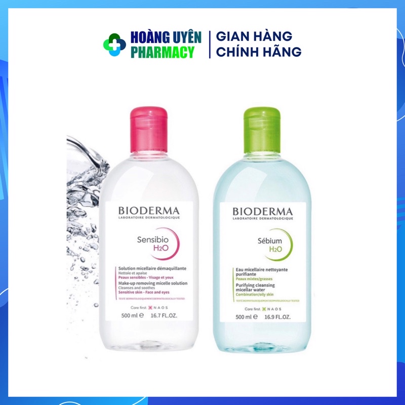 Nước tẩy trang Bioderma Sensibio H2O/ Sebium H2O