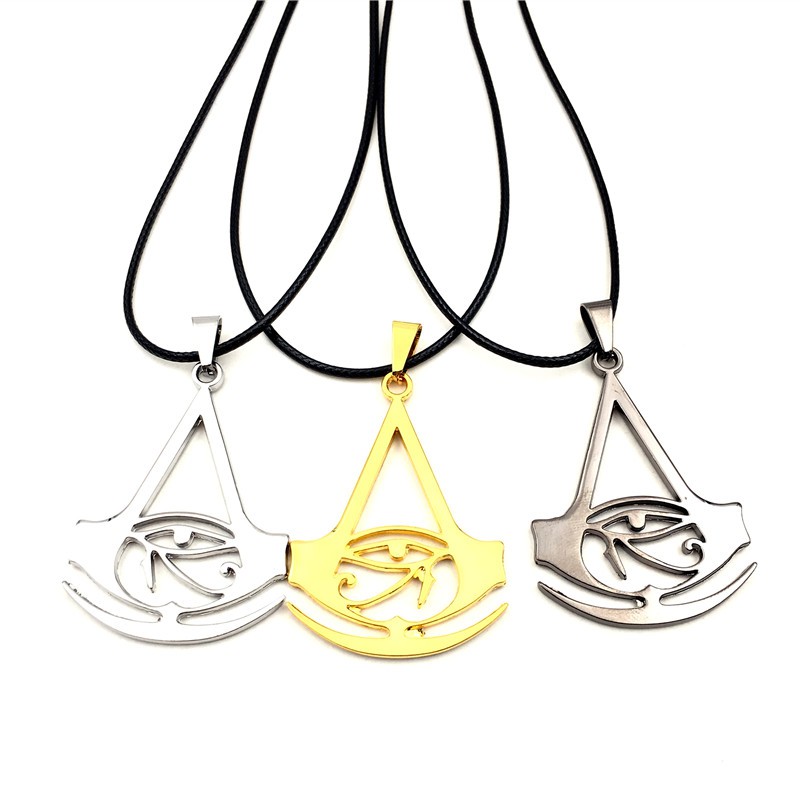 Vòng cổ Mặt Tròn In Hình game Assassin 'S creed Cá Tính Cho Nam Và Nữ