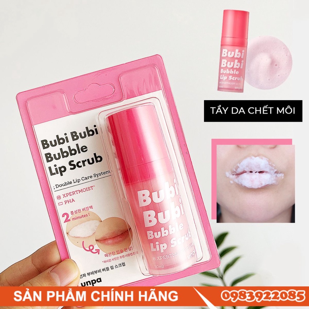 Bubi Bubi Lip Son Dưỡng môi tẩy tế bào chết môi - tẩy da chết môi - gel làm mềm và hồng môi By Unpa