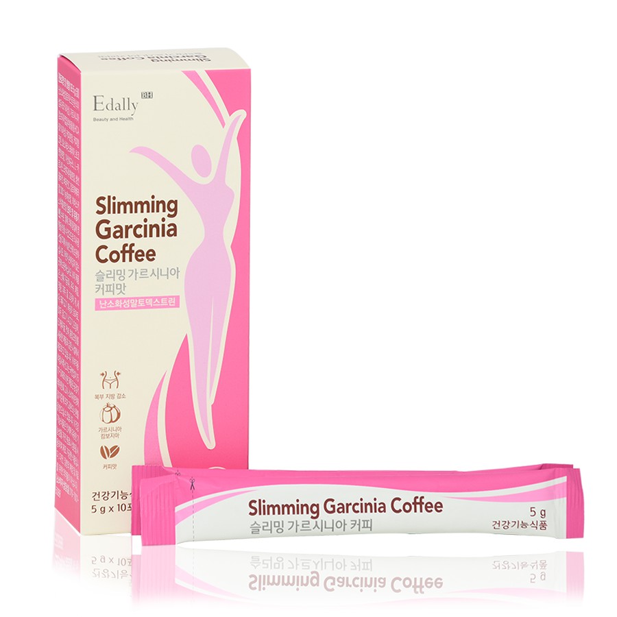 Cafe giảm cân và thải độc Edally loại đặc biệt Slimming Garcinia Coffee hộp 10 gói