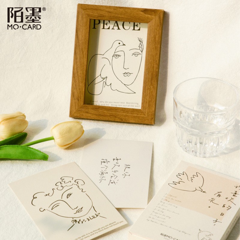 Set tranh dán tường THỎ STATIONERY postcard vintage phụ kiện dồ dùng decor trang trí bàn học phòng ngủ hàn quốc giá rẻ | BigBuy360 - bigbuy360.vn