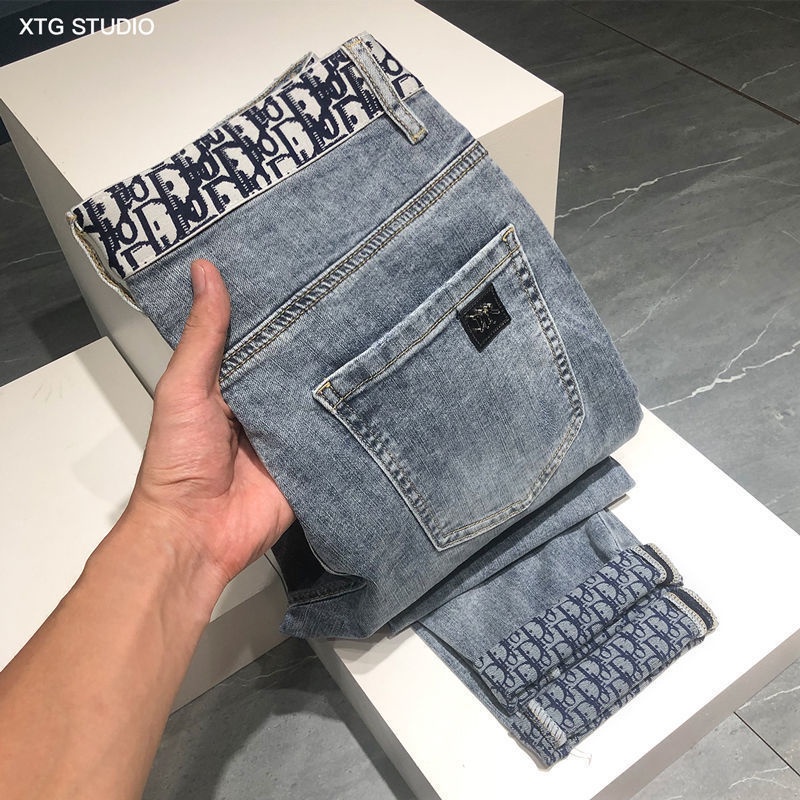 Quần Jean Ôm Thêu Họa Tiết Mẫu Mới Thời Trang Mùa Hè Cho Nam Size S 2022