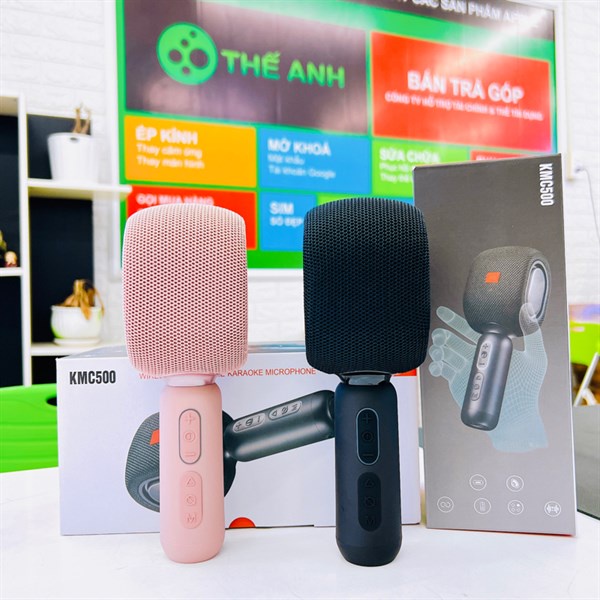 Loa karaoke bluetooth KMC500 mẫu mới nhỏ gọn, đẹp, âm thanh hay