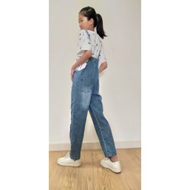 (Bổ sung liên tục) Quần yếm jeans dài ( không áo)size đại cho bé 26-45kg